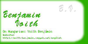 benjamin voith business card
